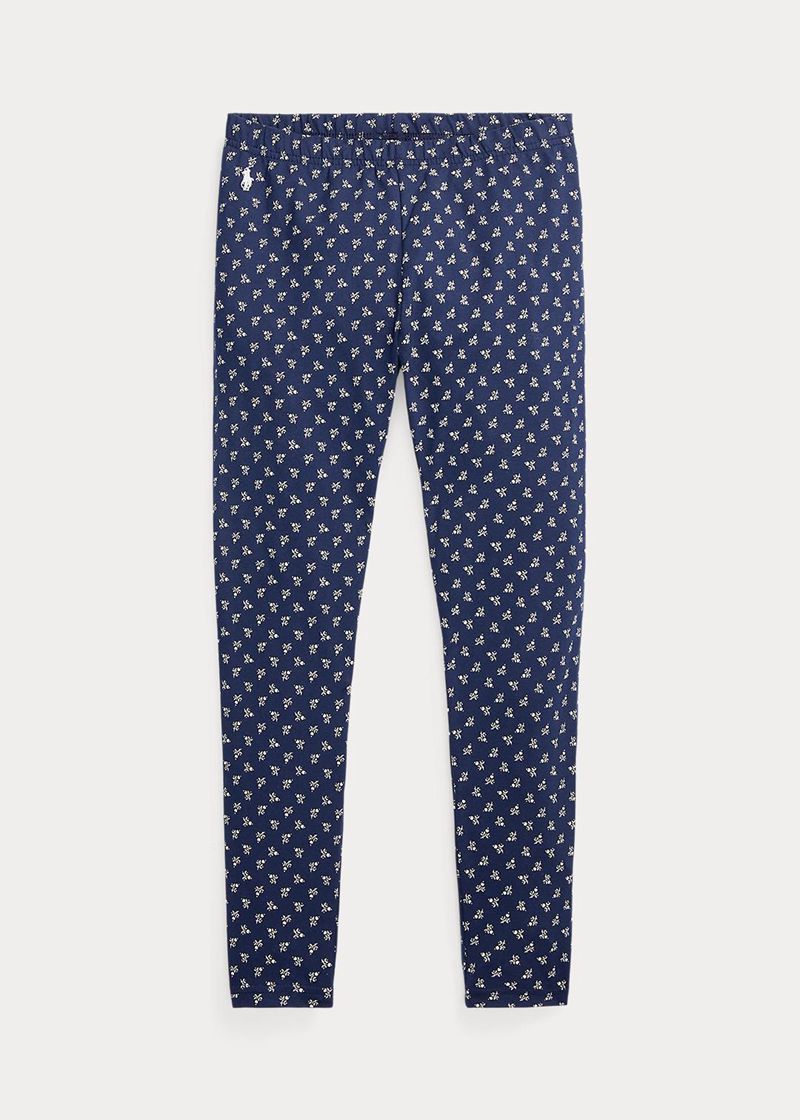 Pantalones Ralph Lauren Niña 7-14 Años Floral Stretch Jersey Legging Chile Azules QGCHK-9103